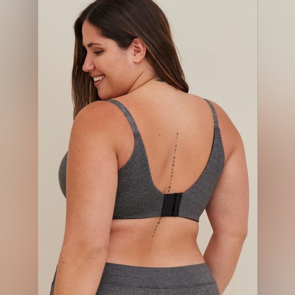 Torrid Full-Coverage Balconette Lightly Lined Heather 360° Back Smoothing™ Bra - Picture 3 of 11